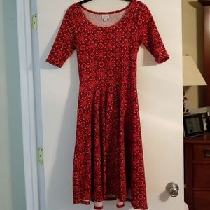 LuLaRoe Red Patterned Nicole